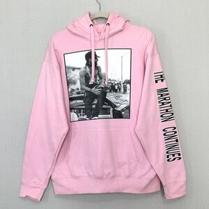Nipsey Hussle The Marathon Continues Pink Graphic Hoodie Mens Medium West Coast